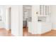 Stylish white kitchen with stainless steel appliances, custom cabinets and modern fixtures at 1585 S Ponce De Leon Ne Ave # 20, Atlanta, GA 30307