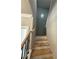 A stunning geometric design accents this staircase, adding a touch of modern flair to the home at 3089 Corbin Ave, Decatur, GA 30034