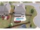 Aerial view of a home showcasing a private backyard with a swimming pool and manicured landscaping at 4360 Carver Ct, Cumming, GA 30040