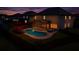 Backyard view showcasing a sparkling pool, screened porch, fenced yard, and patio area, perfect for outdoor entertaining at 4360 Carver Ct, Cumming, GA 30040