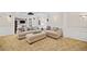 Basement living room has plush carpets, comfortable couches, and a projector at 893 Paces Farm Sw Trl, Marietta, GA 30064