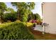 Enjoy outdoor grilling and dining in this backyard featuring a patio and lush greenery at 3545 River Summit Trl, Duluth, GA 30097