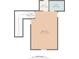 Upper-level floor plan featuring a bedroom, walk-in closet, bathroom, and hall with staircase at 6859 Winding Wade Trl, Austell, GA 30168