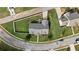 Aerial view showcases a well-maintained home with a fenced backyard at 1129 Abundance Dr, Locust Grove, GA 30248