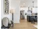 Kitchen with stainless steel appliances, a large island, and stylish bar stools at 1715 Fulmont Cir, Mableton, GA 30126