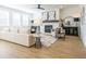 Cozy living room with a fireplace, comfortable seating, and stylish decor at 1715 Fulmont Cir, Mableton, GA 30126
