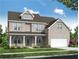 Charming two-story home with brick facade, covered porch, and well-manicured lawn at 6935 Melody Ridge Rd, Buford, GA 30518