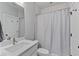 Bathroom featuring a shower with white subway tile and white shower curtain at 357 Mell Ne Ave, Atlanta, GA 30307