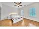 Bedroom with hardwood floors, and shuttered windows for ample natural light at 3676 Brookhaven Manor Ne Xing, Atlanta, GA 30319