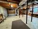 Unfinished basement with concrete floor and exposed ductwork at 880 Havenridge Dr, Conyers, GA 30094