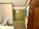 Retro bathroom featuring a tile floor and shower and tub combination at 880 Havenridge Dr, Conyers, GA 30094