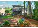 Spacious backyard with deck, patio, and stairs leading to the yard at 680 Ruxbury Ct, Suwanee, GA 30024