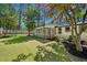 Landscaped backyard featuring a screened-in porch, providing a perfect space for outdoor living at 2301 Crestcliff Dr, Tucker, GA 30084