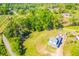 Aerial view of the property showcasing its large lot and wooded surroundings at 5315 Hendrix Rd, Cumming, GA 30040