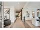 Welcoming foyer with hardwood floors, modern decor, and an open view of the living spaces at 1059 Antioch Dr, Brookhaven, GA 30319