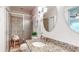 Beautiful bathroom with a glass enclosed shower and granite countertop vanity at 2735 Shetland Dr, Decatur, GA 30033