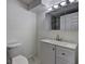 This bathroom has updated features including a modern vanity at 6454 Boca Grande Blvd, Forest Park, GA 30297