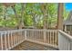 View of the house's back deck with a white railing and wooded background, plus a wooden fence at 898 Allene Sw Ave, Atlanta, GA 30310