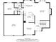 Detailed floor plan showcasing the layout of the main level with kitchen, living room, and garage at 905 Fox Croft Pl, Canton, GA 30114