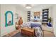 Charming bedroom featuring custom built-ins, soft natural light, and stylish blue accents at 20 S Prado Ne, Atlanta, GA 30309