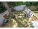 Backyard area enclosed by a wood fence with a mix of grass and greenery at 5607 Stonington Trace Pkwy, Stone Mountain, GA 30087