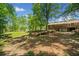 Backyard featuring a well-maintained lawn and natural landscaping at 751 Upper Burris Rd, Canton, GA 30114