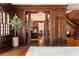 Grand foyer showcases wood trim, staircase, and view into the living room at 1585 S Ponce De Leon Ne Ave # 19, Atlanta, GA 30307