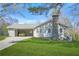 Charming single-story home featuring a carport, brick chimney, and a lush green lawn at 200 Harvell Dr, Bowdon, GA 30108