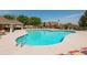 Resort-style swimming pool with lounge chairs for relaxation at 407 Red Coat Ln, Woodstock, GA 30188