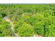A captivating aerial shot of a property nestled among a canopy of lush green trees in a serene setting at 2840 Wendy Ln, Marietta, GA 30062