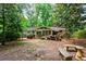 Lush backyard with stone benches and table, providing a peaceful view of the property at 2840 Wendy Ln, Marietta, GA 30062