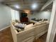 Finished basement featuring a large sectional, television, and cozy decor at 2840 Wendy Ln, Marietta, GA 30062