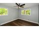 An empty bedroom with updated floors and good window view at 2840 Wendy Ln, Marietta, GA 30062