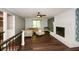 Open living room with fireplace, ceiling fan, and plenty of natural light at 2840 Wendy Ln, Marietta, GA 30062
