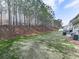 View of the spacious and wooded backyard at 319 Franklin Ln, Acworth, GA 30102