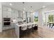 Modern kitchen with sleek countertops, a spacious island, and stainless steel appliances at 3552 Cedarvale Ct, Powder Springs, GA 30127