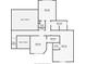 Detailed floor plan showcasing the layout of bedrooms, bathrooms, closets, and open spaces at 2025 Goldmine Dr, Cumming, GA 30040