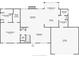 Detailed floor plan showcasing the layout of a spacious home with generously sized rooms and convenient features at 2025 Goldmine Dr, Cumming, GA 30040