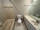 Bathroom featuring a shower-tub combo, toilet, vanity and modern fixtures at 3 Fairway Nw Dr, Kennesaw, GA 30144