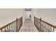 Long hallway with carpet and dark railing at 1400 Squire Ln, Cumming, GA 30041