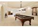 Finished basement featuring a pool table, recessed lights, and seating area at 2049 Kinderton Manor Dr, Johns Creek, GA 30097