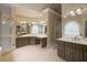 Elegant bathroom with glass shower and dual sinks at 2049 Kinderton Manor Dr, Johns Creek, GA 30097