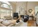 Bright living room with large windows, a fireplace, and comfortable seating, creating a cozy atmosphere at 2049 Kinderton Manor Dr, Johns Creek, GA 30097