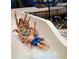 Children sliding down the community pool water slide, enjoying a fun summer day at 2049 Kinderton Manor Dr, Johns Creek, GA 30097