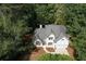 Beautiful home with a well-manicured front yard surrounded by lush greenery in a wooded setting at 1725 Redbud Way, Cumming, GA 30041
