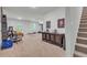 Finished basement features an open layout, neutral carpeting, and plenty of space at 3493 Monarch Ave, Duluth, GA 30096