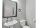 Well lit powder room with pedestal sink and mirror at 3493 Monarch Ave, Duluth, GA 30096