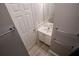 Bathroom featuring a vanity, large mirror, updated tile, and modern towel bars at 2752 Nautical Way, Villa Rica, GA 30180