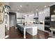 Modern kitchen with stainless steel appliances, a large center island, and stylish white cabinetry at 4800 Gablestone Xing, Hoschton, GA 30548