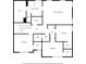 Detailed second-floor floor plan of the home showcasing the layout of the bedrooms and bathrooms at 7161 Gladstone Cir, Lithonia, GA 30038